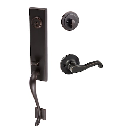 Sure-Loc Hardware Solitude Handleset, Sage Lever Handleset Trim, Satin Nickel, Left Hand